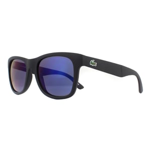 Lacoste Rectangle Unisex Matte Black Blue Gradient Folding Sunglasses