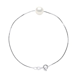 Armband Gekweekte Pearl Zoetwater 8-9mm Wit Wit Gouden Ketting Venetiaanse