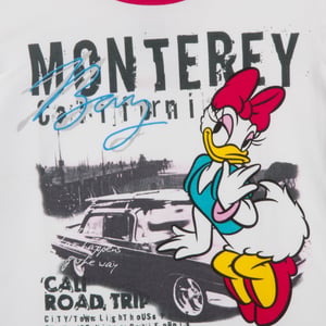 Meisjes-T-shirt met korte mouwen en ronde hals WD26120