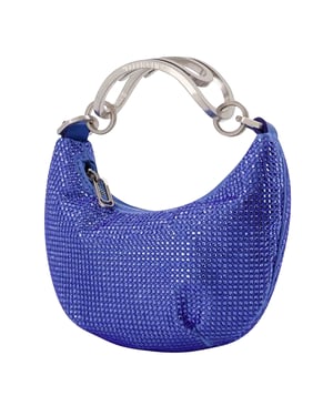 Mini Clip Bag i Strass / Blå