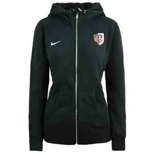 Nike Rugby Stade Toulousain Zip-Up Hoodie Dam Svart Jumper 454221 010