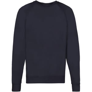 Fruit Of The Loom Mens Lightweight Raglan Sweatshirt (240 GSM) (Deep Navy)
