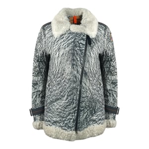 Parajumpers Haven Shearling Nine ijzergrijs leren jack