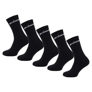 Prince 5-Pack Tennis Heren Zwart Gewatteerde Sokken
