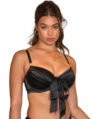 Pour Moi India Satin Longline Bra