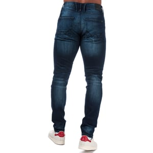 Men's Duck and Cover Maylead Dark Wash Slim Fit Jeans in Dark Blue