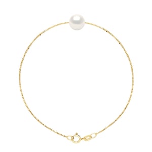 Armband Äkta odlad sötvattenspärla rund 8-9 mm