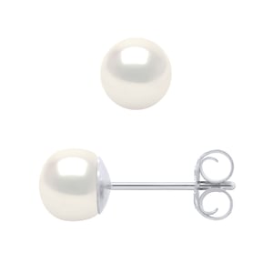 DIADEMA - Earrings - Silver and Real Freshwater Pearls
