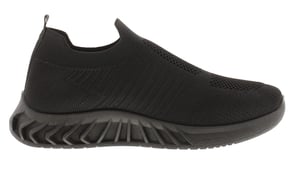 Apache Womens Chunky Trainers Knit Effect Sky Slip On black