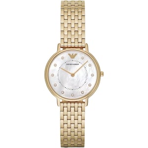 Emporio Armani AR11007 Tvåhands guldfärgad damklocka