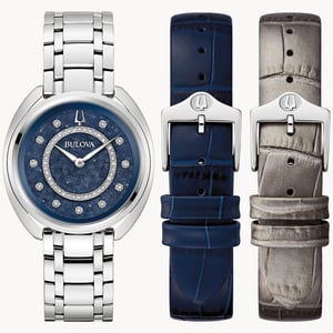Bulova Duality Dames Horloge Zilverkleurig 96X160