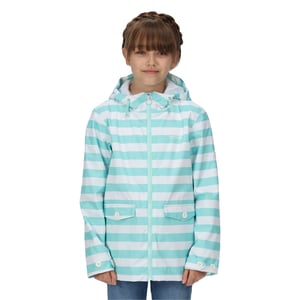 Regatta Childrens/Kids Belladonna Stripe Waterproof Jacket (Aruba Blue)
