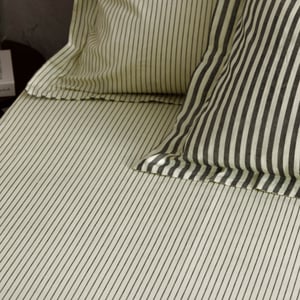 Yard Hebden Mélange Stripe Cotton Fitted Sheet