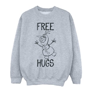 Disney Jongens Frozen Olaf Free Hugs Sweatshirt (Sportgrijs)