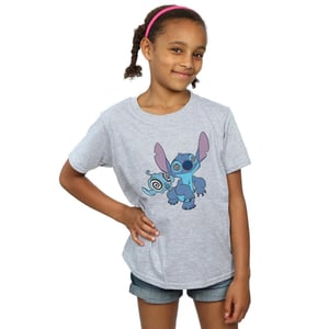 Disney Meisjes Lilo en Stitch Hypnotized Katoenen T-Shirt (Sportgrijs)