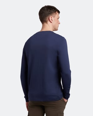 Lyle & Scott Gewoon T-shirt met lange mouwen in Marine