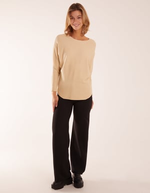 Plain Batwing Top