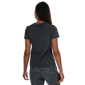 Women's adidas Essentials Linear Slim T-Shirt in Charcoal Marl