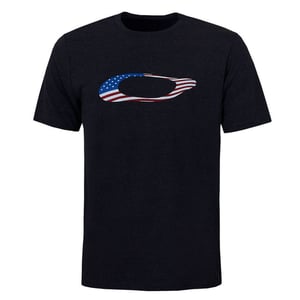Oakley Short Sleeve Crew Neck Black Mens Ellipse USA T-Shirt 457355 02E