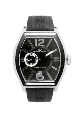 Yonger Black Dial with Silver Case Watch