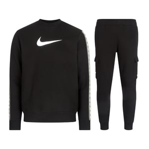 Nike Sportswear Men's Repeat Crew Fleece Tracksuit Black