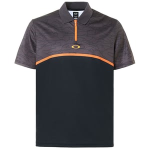 Oakley Colour Block Camouflage Black Zip Up Mens Polo Shirt 434216 02E