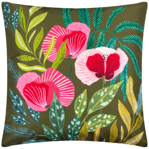 Wylder Tropics House Of Bloom Poppy Square Outdoor Cushion Cover