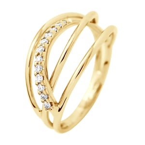 Diamond Ring 0,180 Cts luxe sieraden Yellow Gold