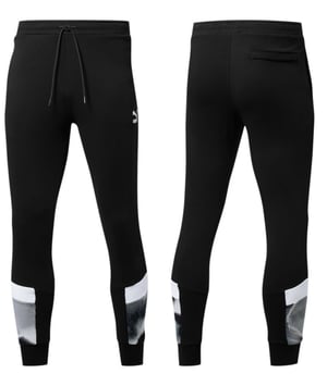Puma Cloud Pack Mcs Track Suit Bottoms Joggers Pants Black Mens 596336 01