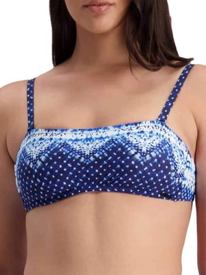 Pop Indigo Tie Back Bandeau Tie Dye