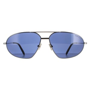 Tom Ford Aviator Mens Shiny Gunmetal Blue Bradford FT0771