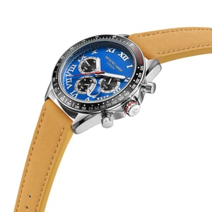 Hand Assembled Anthony James Tachymeter Turbo Steel Blue