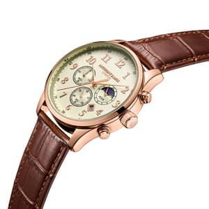 Hand Assembled Anthony James Moonphase Chronograph Rose White