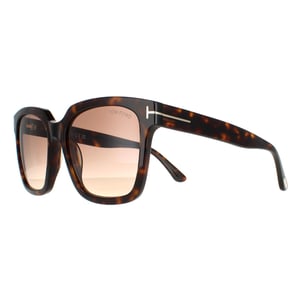 Tom Ford zonnebril Selby FT0952 52F Glansende donkere Havana Brown Gradiënt