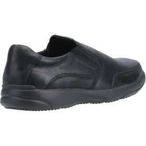 Hush Puppies Heren Aaron Slip On Leren Schoen (Zwart)