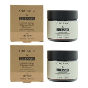 Organic & Botanic Mandarin Orange Enhancing Night Moisturiser 60ml X 2