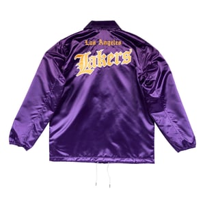 Mitchell & Ness Los Angeles Lakers NBA Old English Faded Satin Jacket