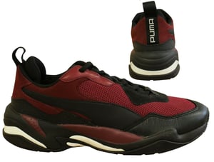 Puma Thunder Spectra Chunky Burgundy Lace Up Casual Heren Trainers 367516 03 B89C