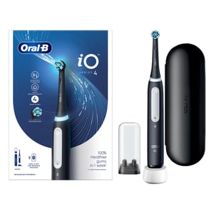 Oral-B iO4 Electric Toothbrush with Toothbrush Head & Travel Case, Black