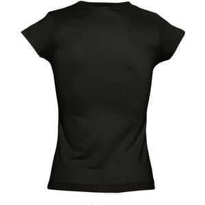 SOLs Womens/Ladies Moon V Neck Short Sleeve T-Shirt (Deep Black)
