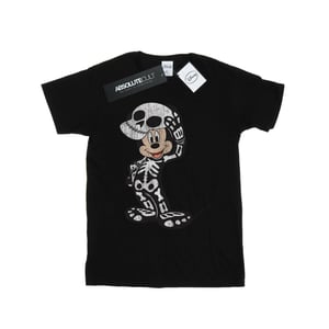 Disney Heren Mickey Mouse Skeleton T-Shirt (Zwart)