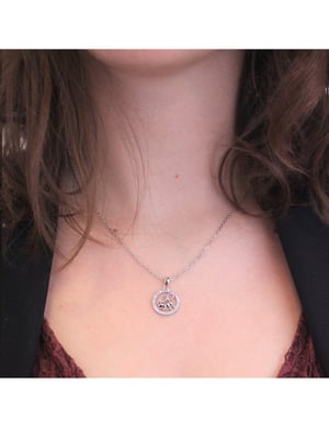 Aries Zodiac-hänge - silver och kristall