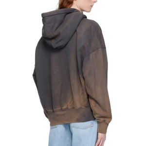 Gebroken witte wasbruine hoodie