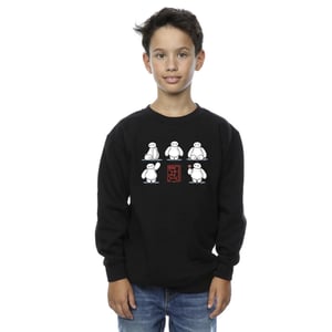 Disney Jongens Big Hero 6 Baymax Veel houdingen Sweatshirt (Zwart)