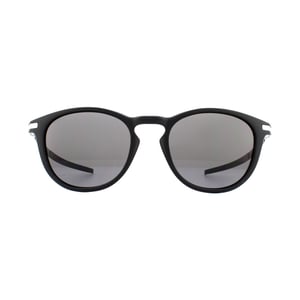 Oakley Round Mens Satin Black Prizm grijze zonnebril