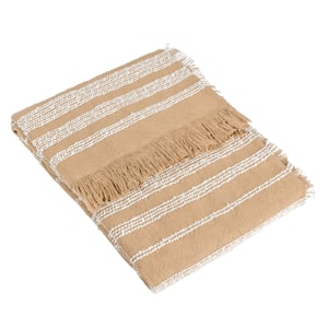 Höem Jour Boucle Yarn Woven Fringed Throw