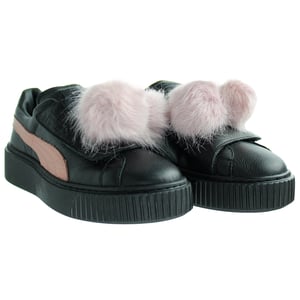 Puma Basket Platform PomPom Dam Svart Träningsskor