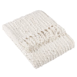 Höem Arvo Boucle Yarn Woven Fringed Throw