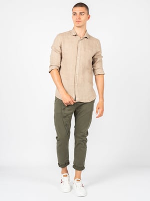 Xagon Man Skjorta Lino Herr Beige