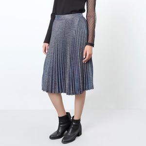 Skimrande kjol med solpleats